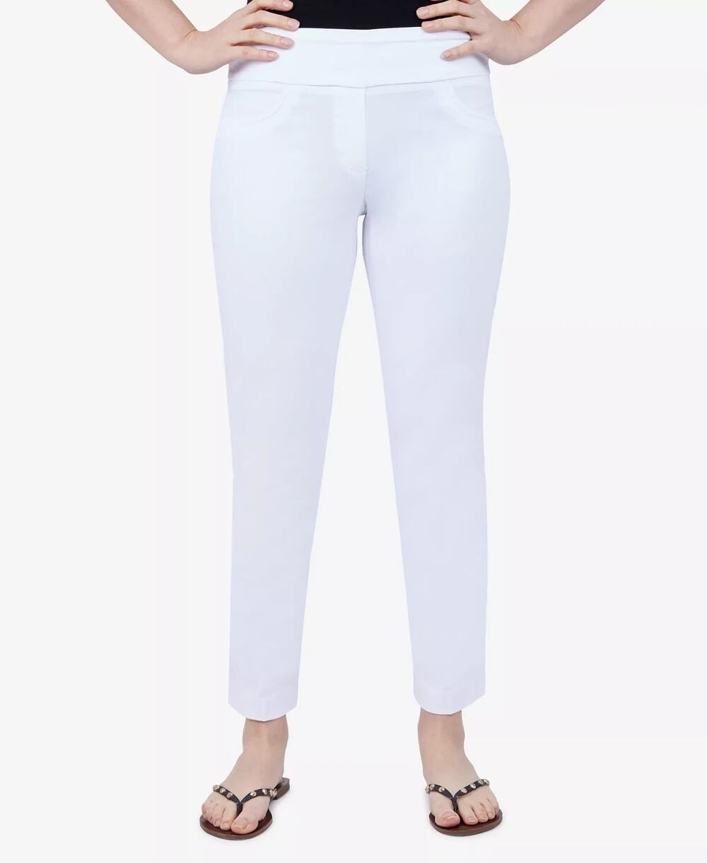 Ruby Rd. Petite Mid-Rise Pull-On Straight Ankle Pants Size 10P 3747